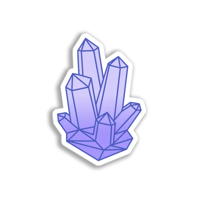 Purple Crystal Cluster Sticker