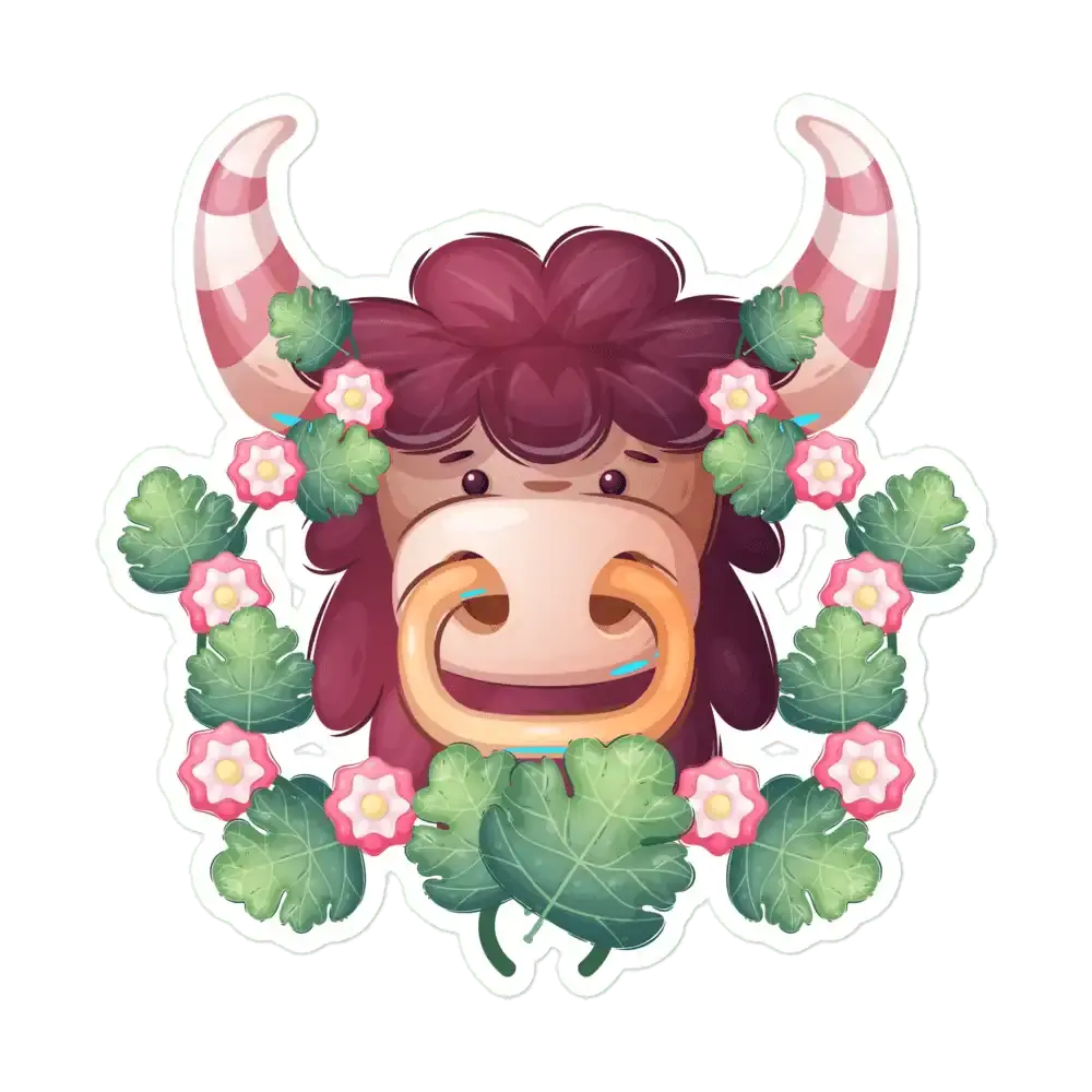 Cartoon Bison Sticker