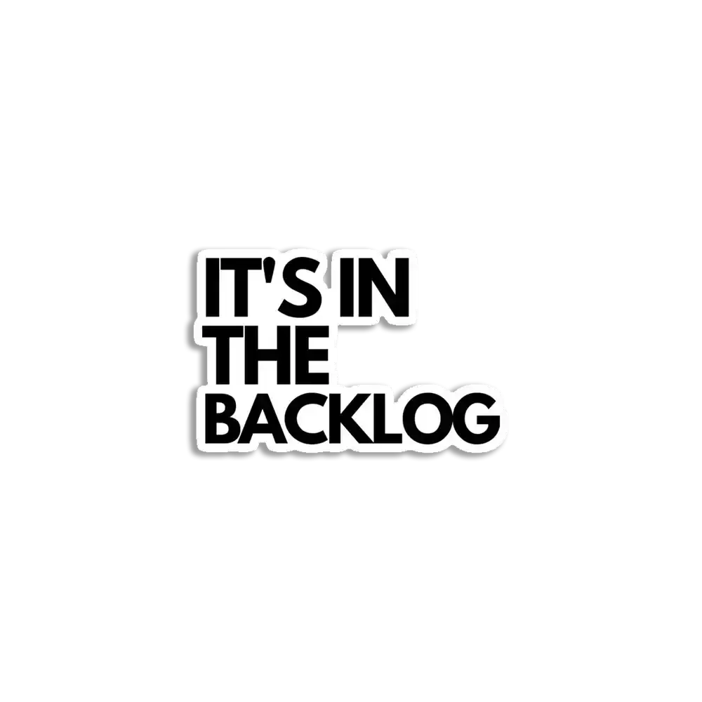 Steht im Backlog Agile-Sticker