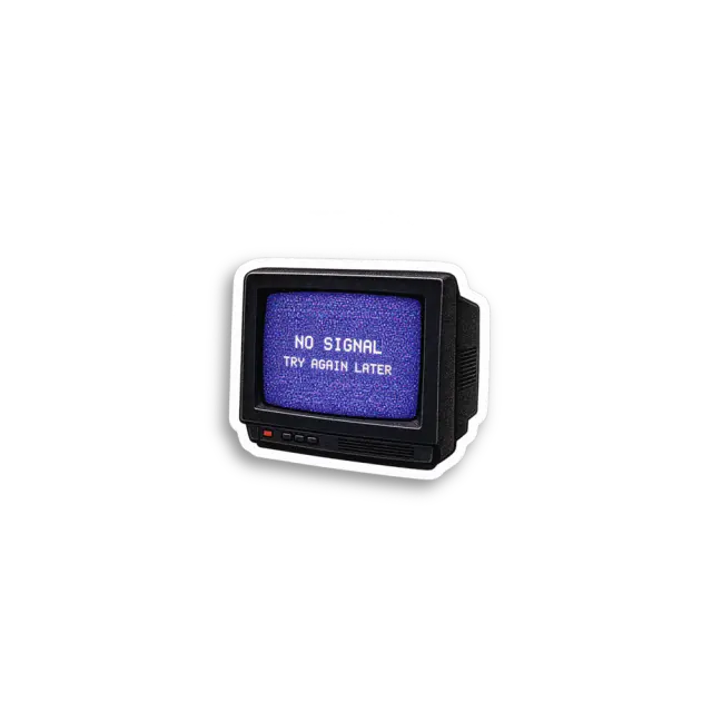 Retro Television Sticker