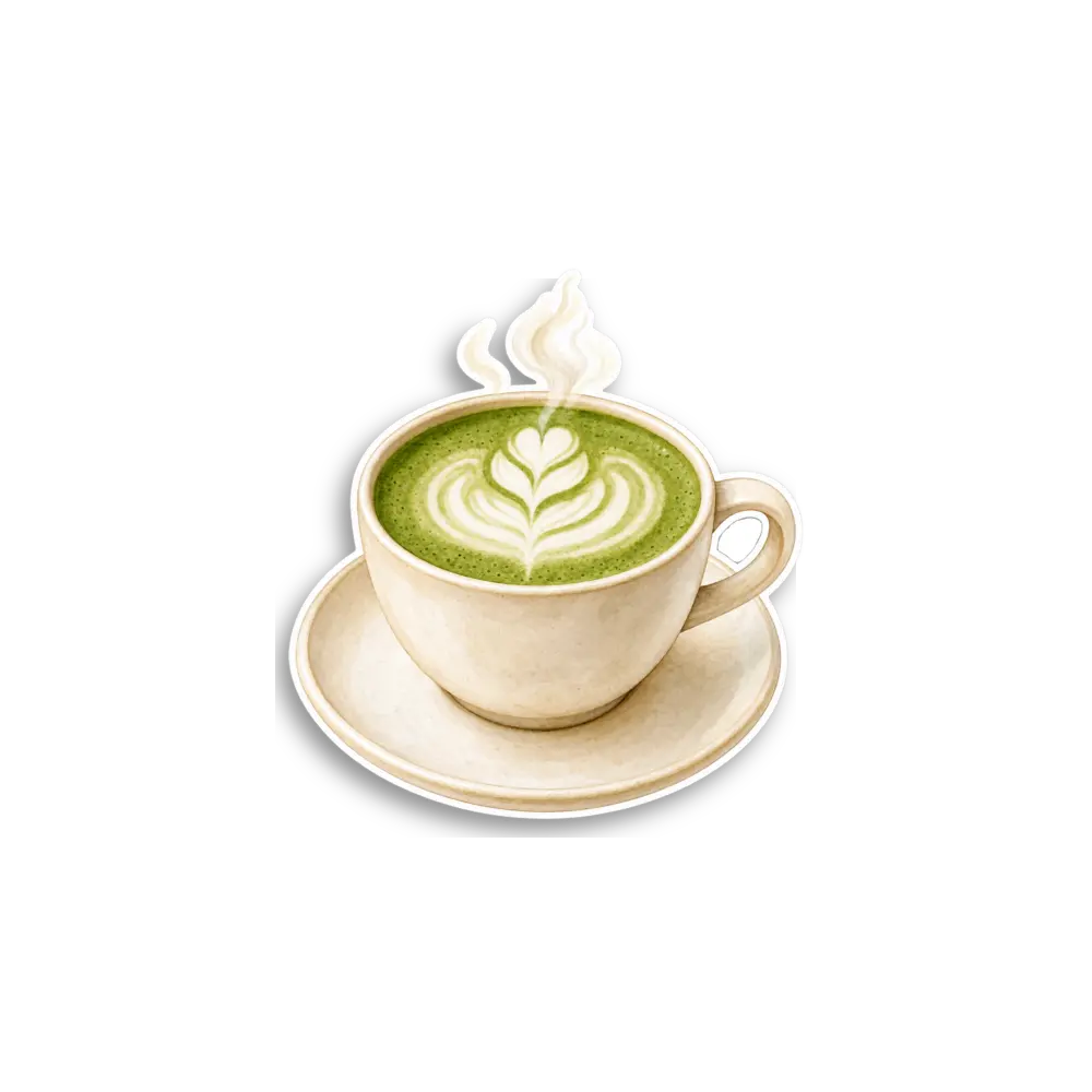 Matcha-Latte-Sticker