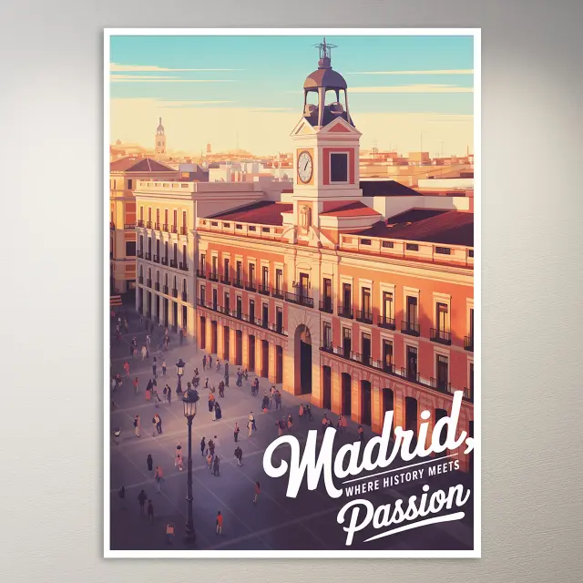 Madrid Travel Poster