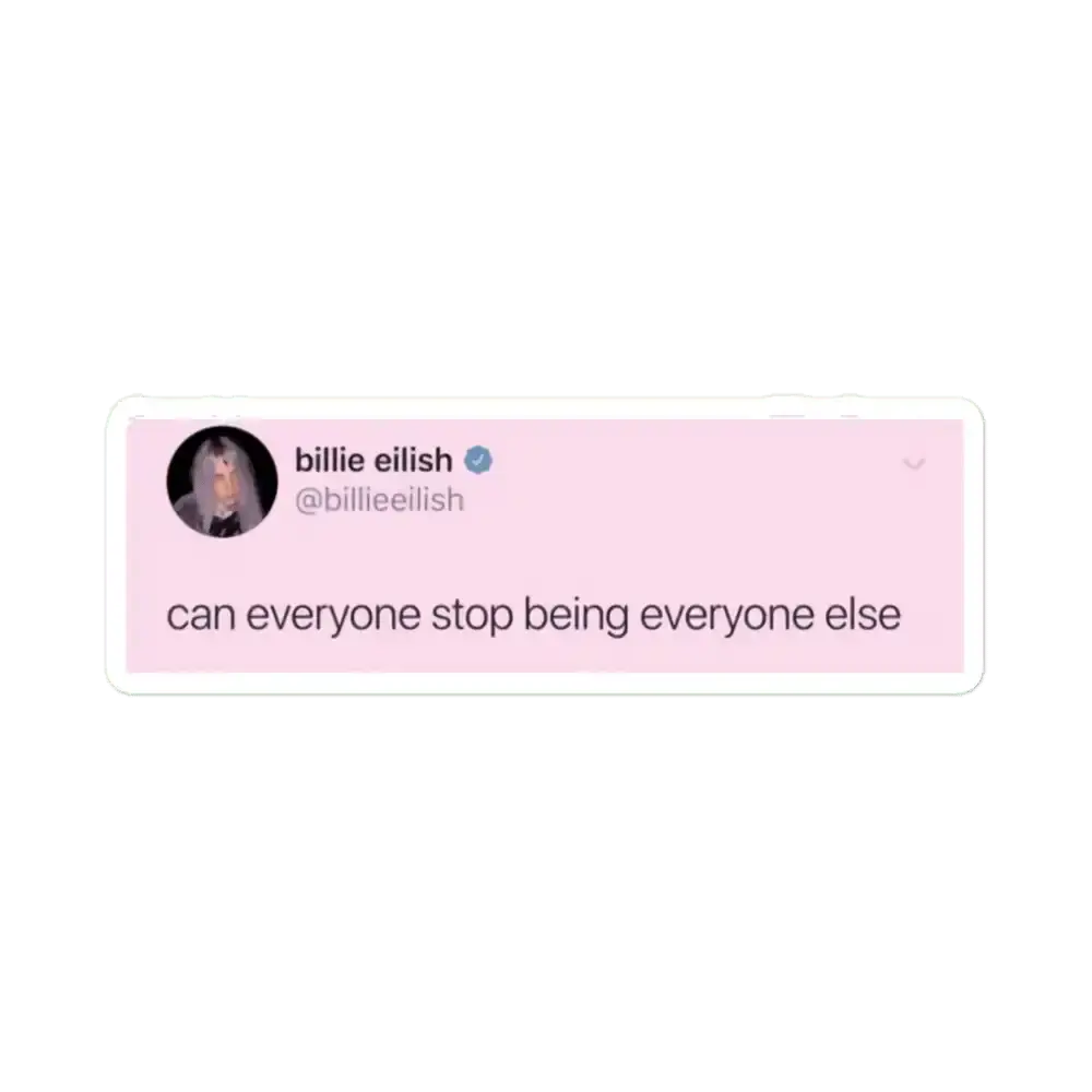 Billie Eilish Tweet Sticker