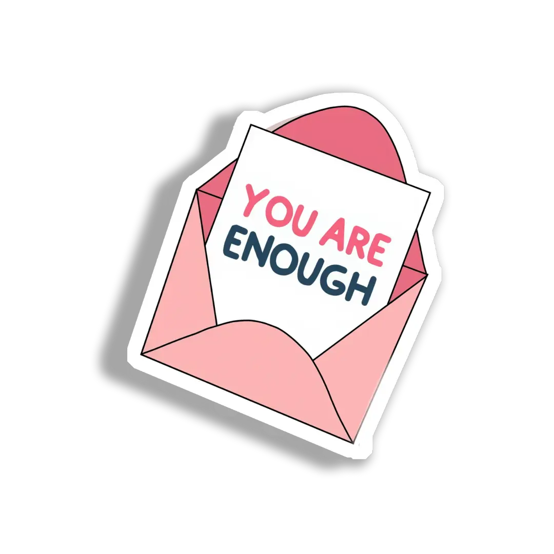 You Are Enough Pink Envelope Sticker