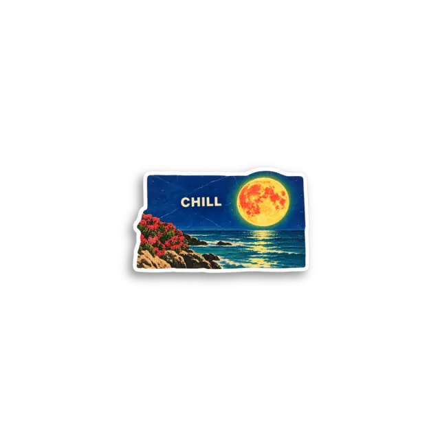 Chill Moon Sticker