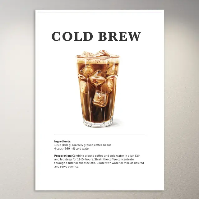 Eisgekühlter Cold-Brew-Kaffee Poster
