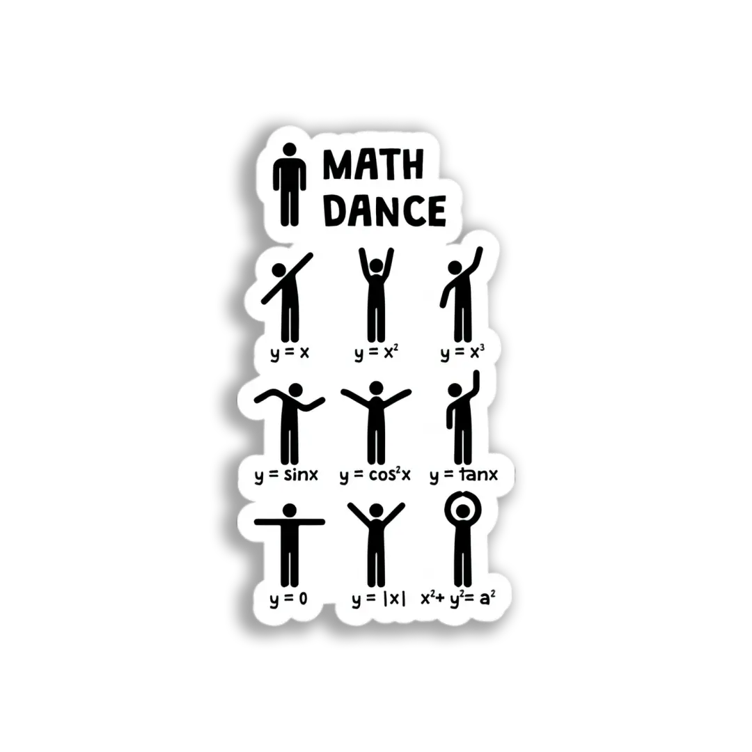 Math Dance Figures Sticker