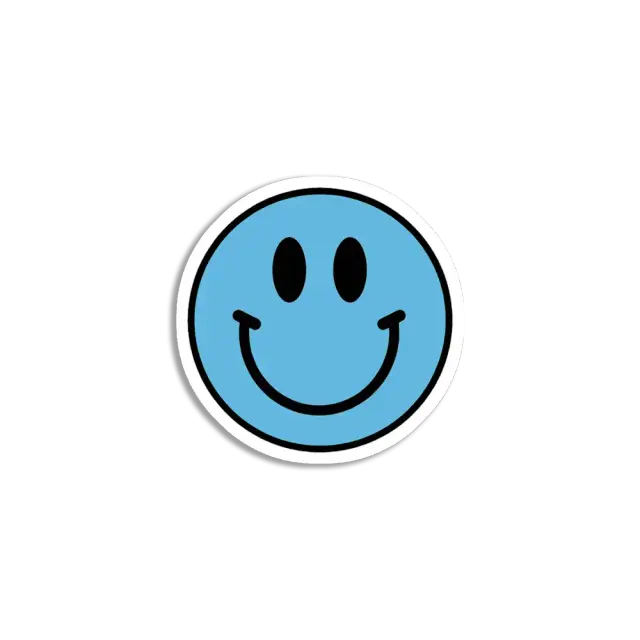 Blue smiley face Sticker