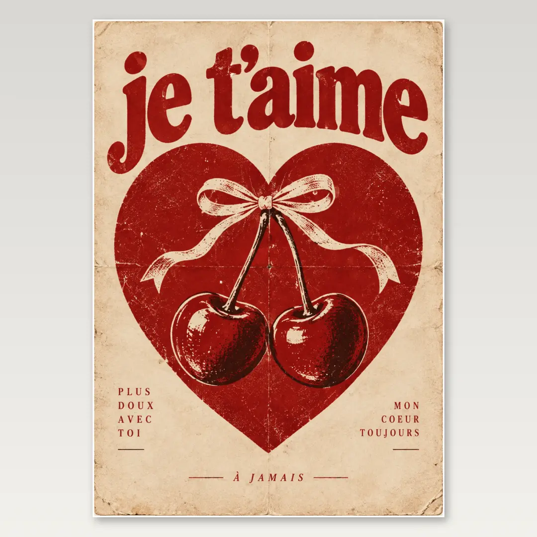 Cherry Heart Editorial A4 Poster