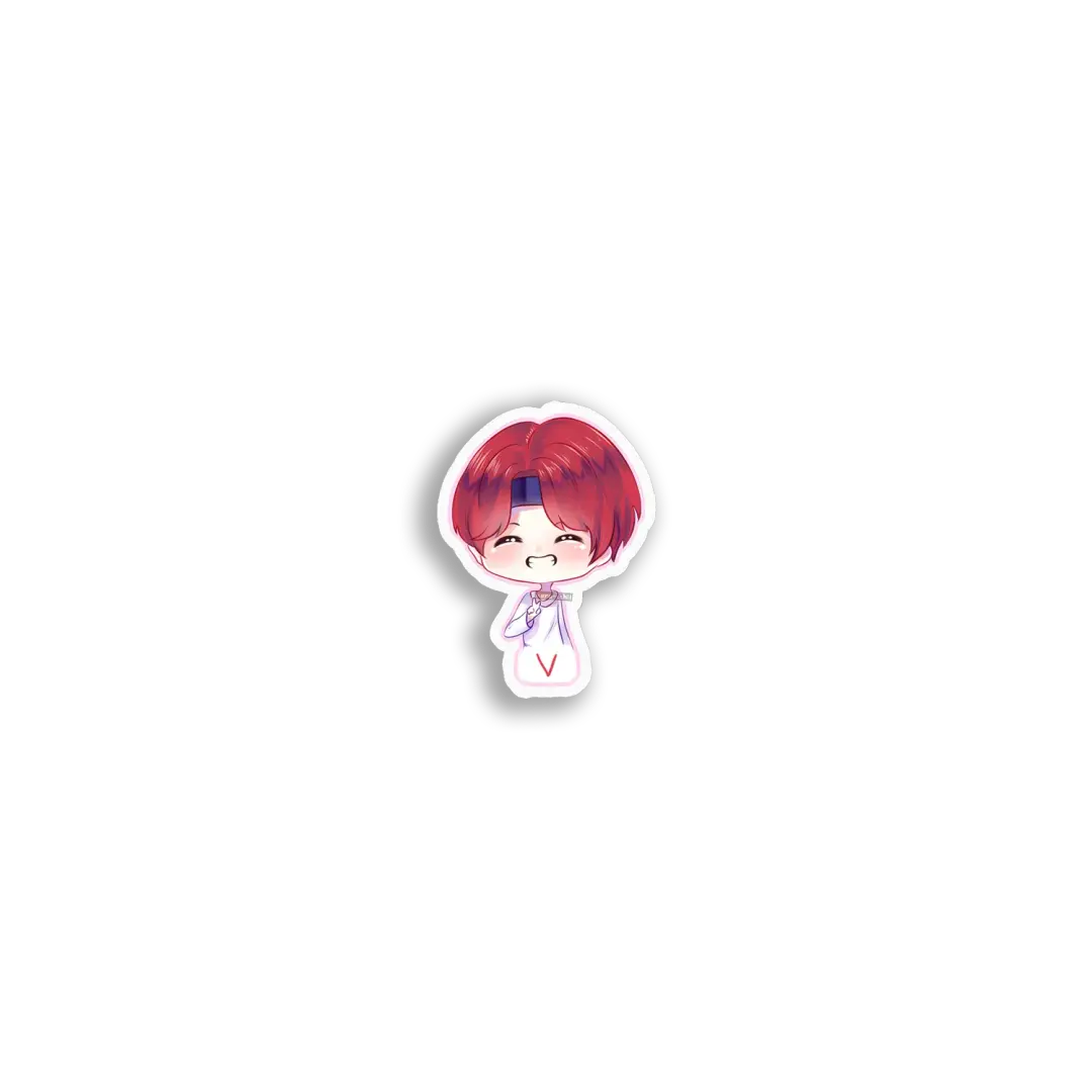 Smiling Redhead Chibi V Sticker