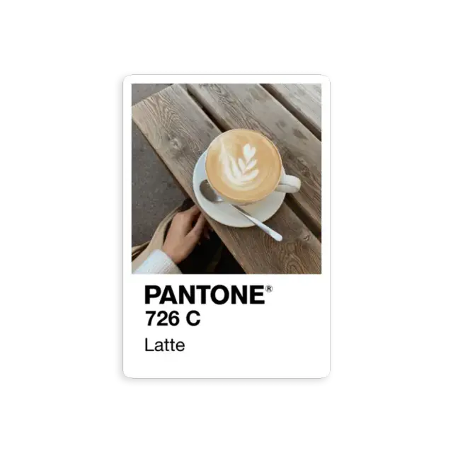 Pantone Latte Sticker