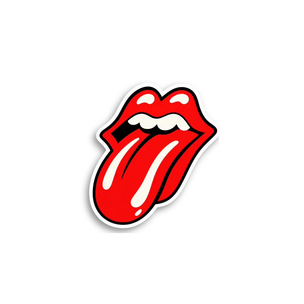 Rote Lippen mit Zunge Sticker