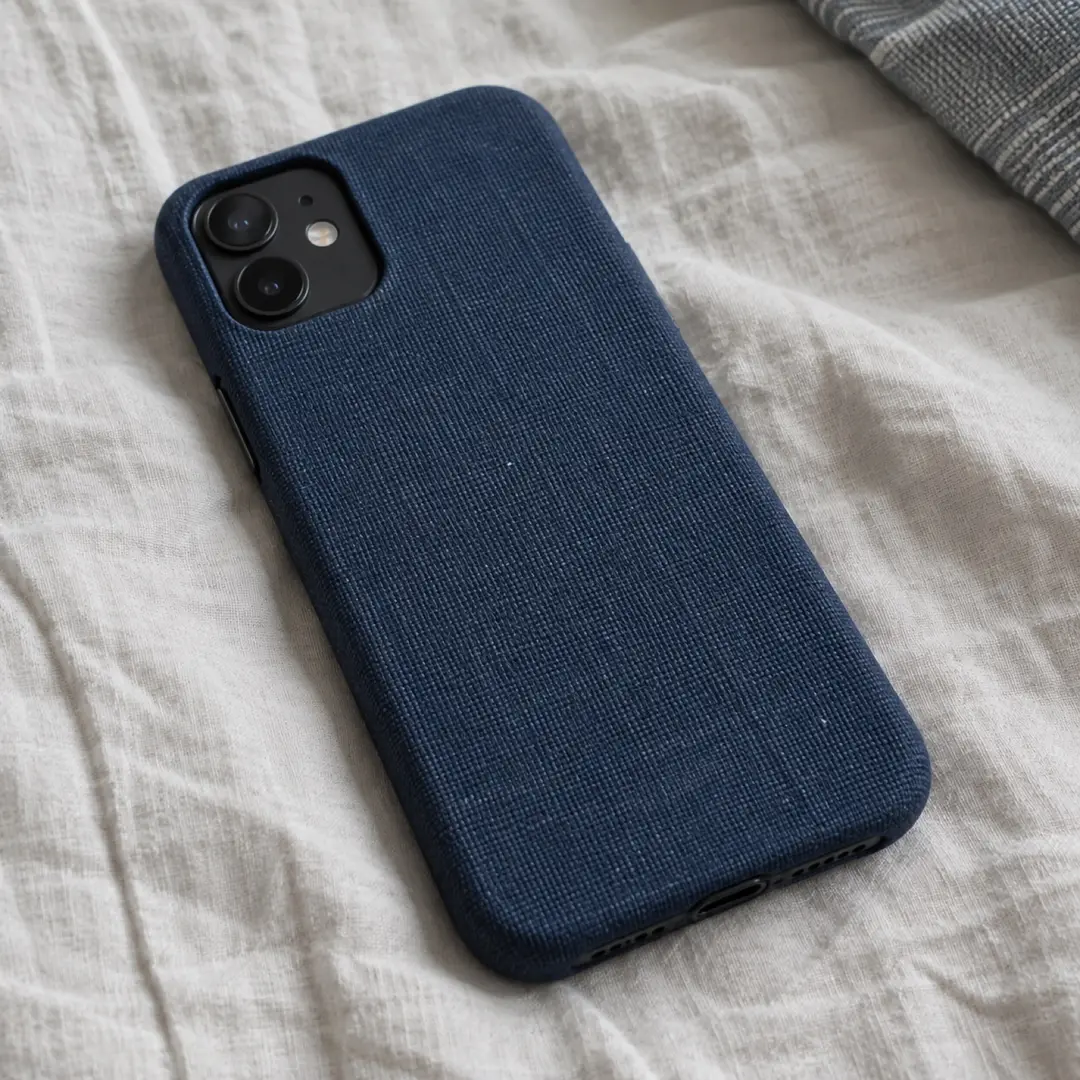 Navy Fabric Case for iPhone