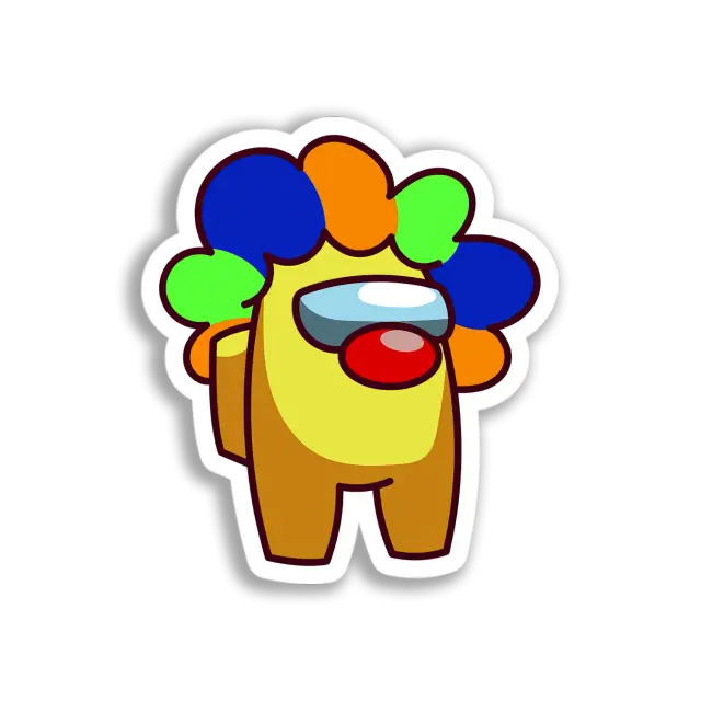 Pegatina de tripulante payaso de Among Us