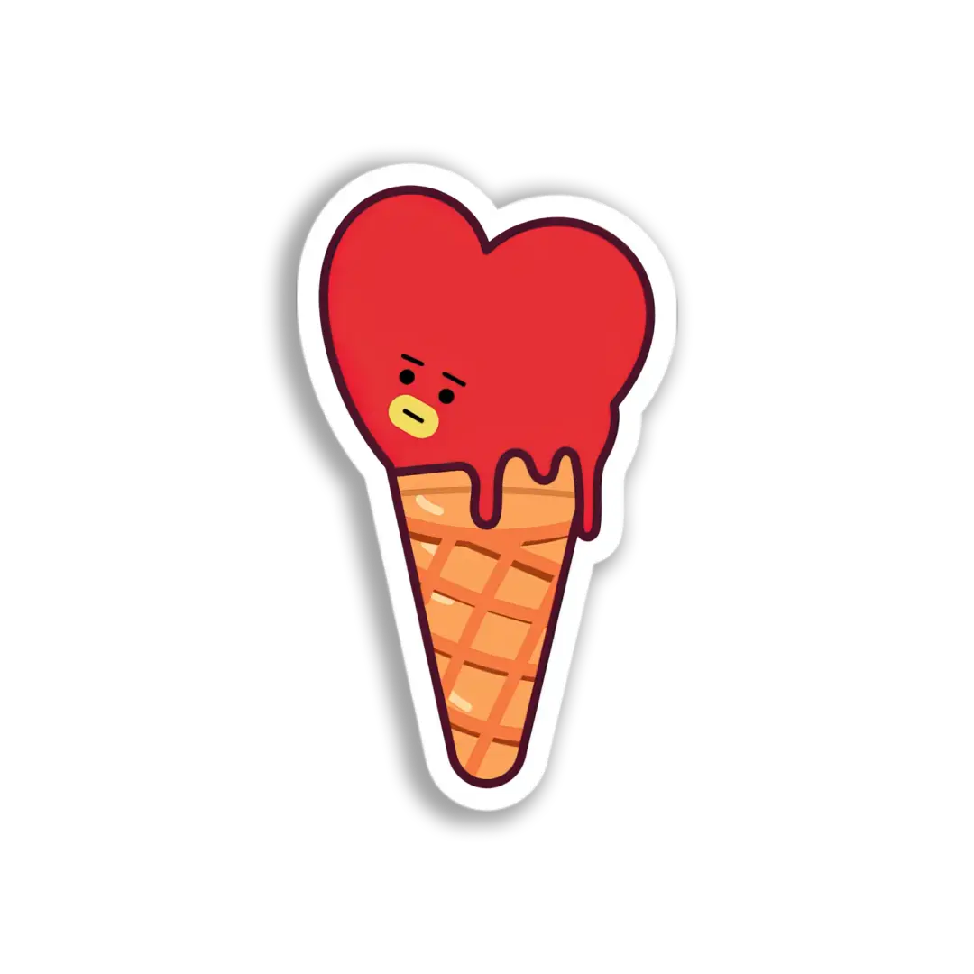 BT21 Herz-Eiscreme Sticker