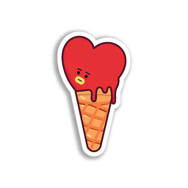 BT21 Heart Ice Cream Sticker