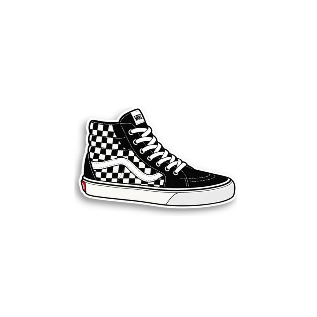 Schachbrett-High-Top Sticker