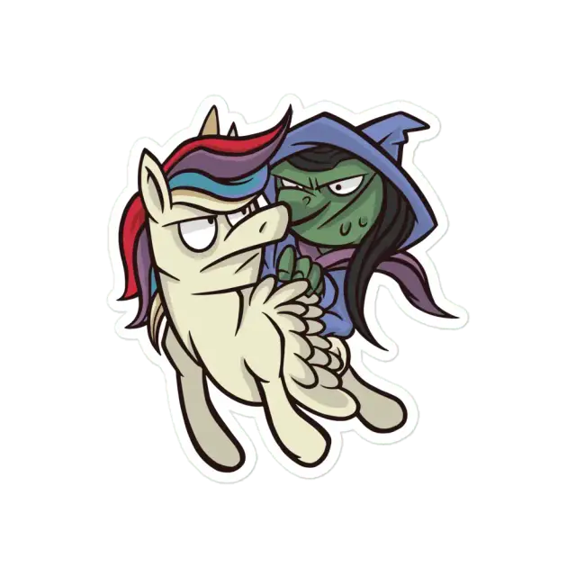 Witch and Unicorn Sticker