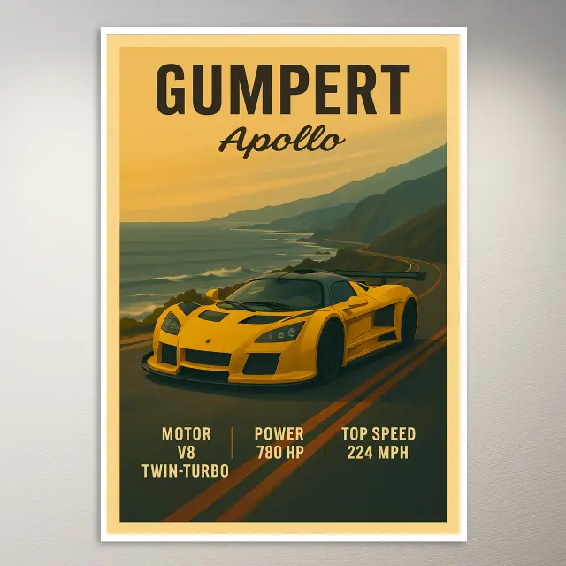 Gumpert Apollo Supersportwagen Poster