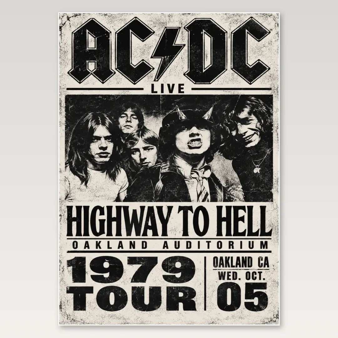 ACDC Highway To Hell A4-Poster