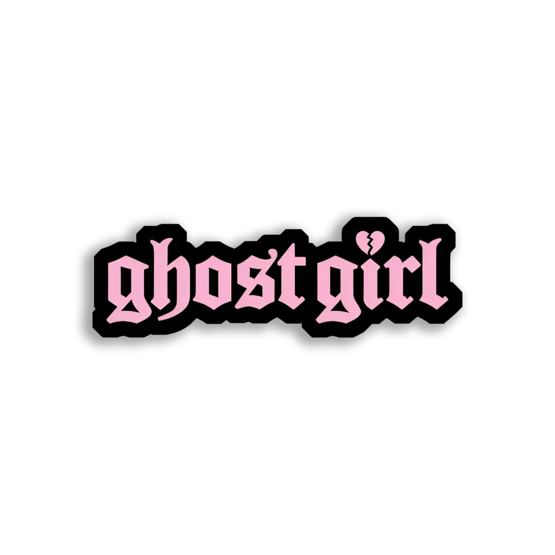 Ghost Girl With a Broken Heart Sticker