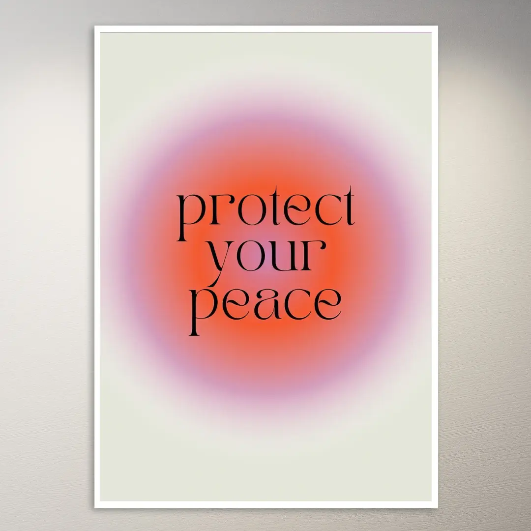 Póster Protege tu paz hoy