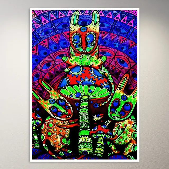 Psychedelic Trippy Aesthetic Wall Poster