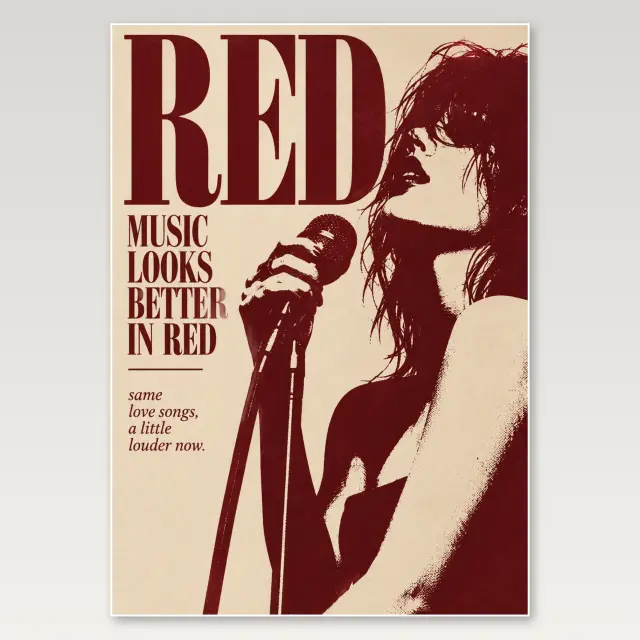 Red Taylor Musik-Print A4-Poster