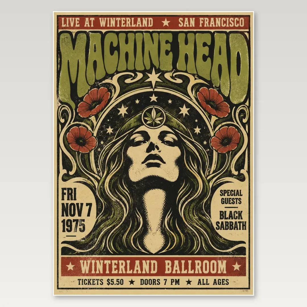 Machine Head Vintage A4 Poster
