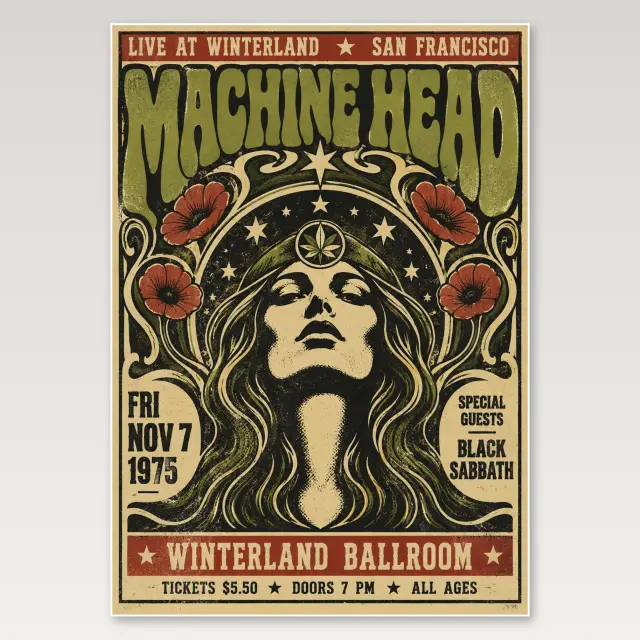 Machine Head Vintage A4 Poster