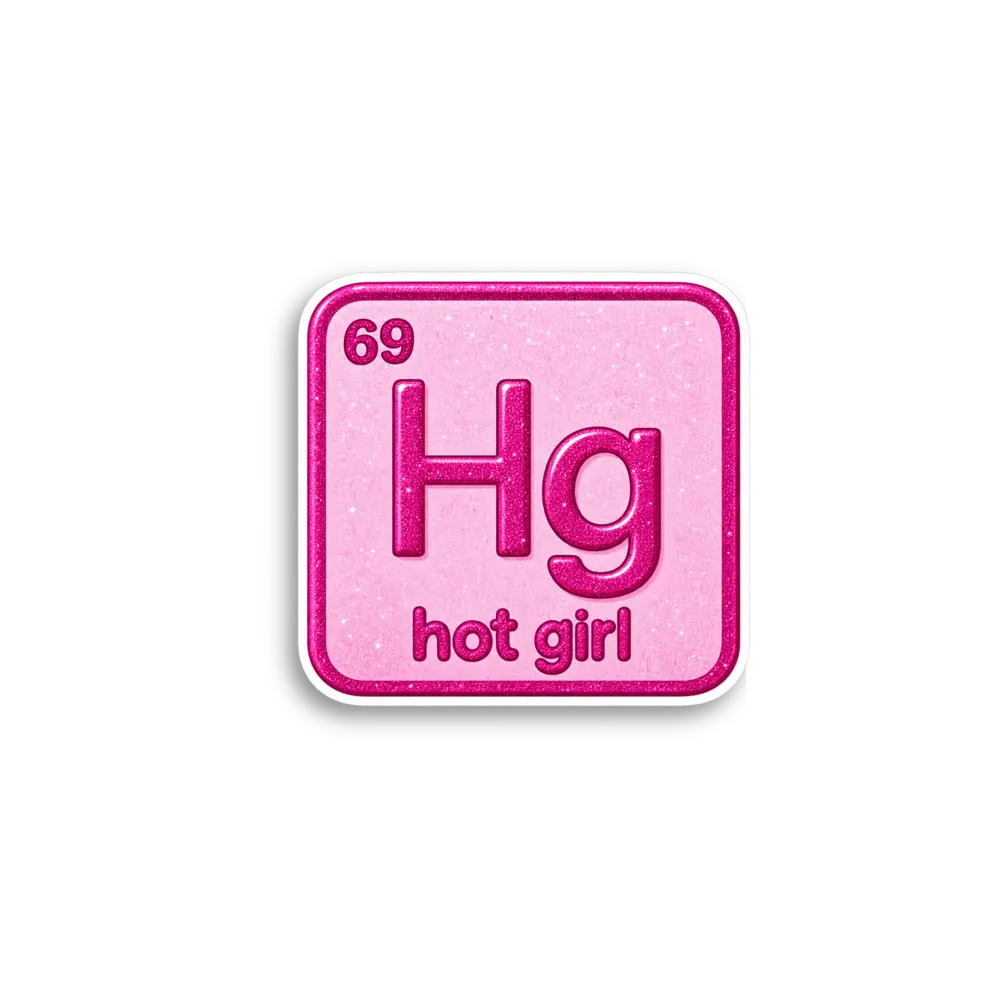 Hot Girl Periodic Tile Sticker