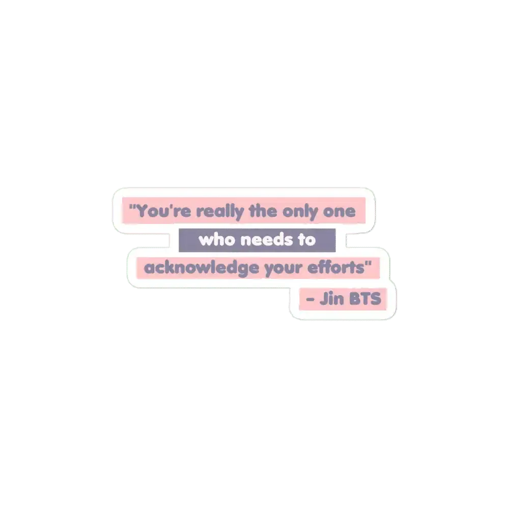 Pegatina Eres el único, frases de Jin de BTS