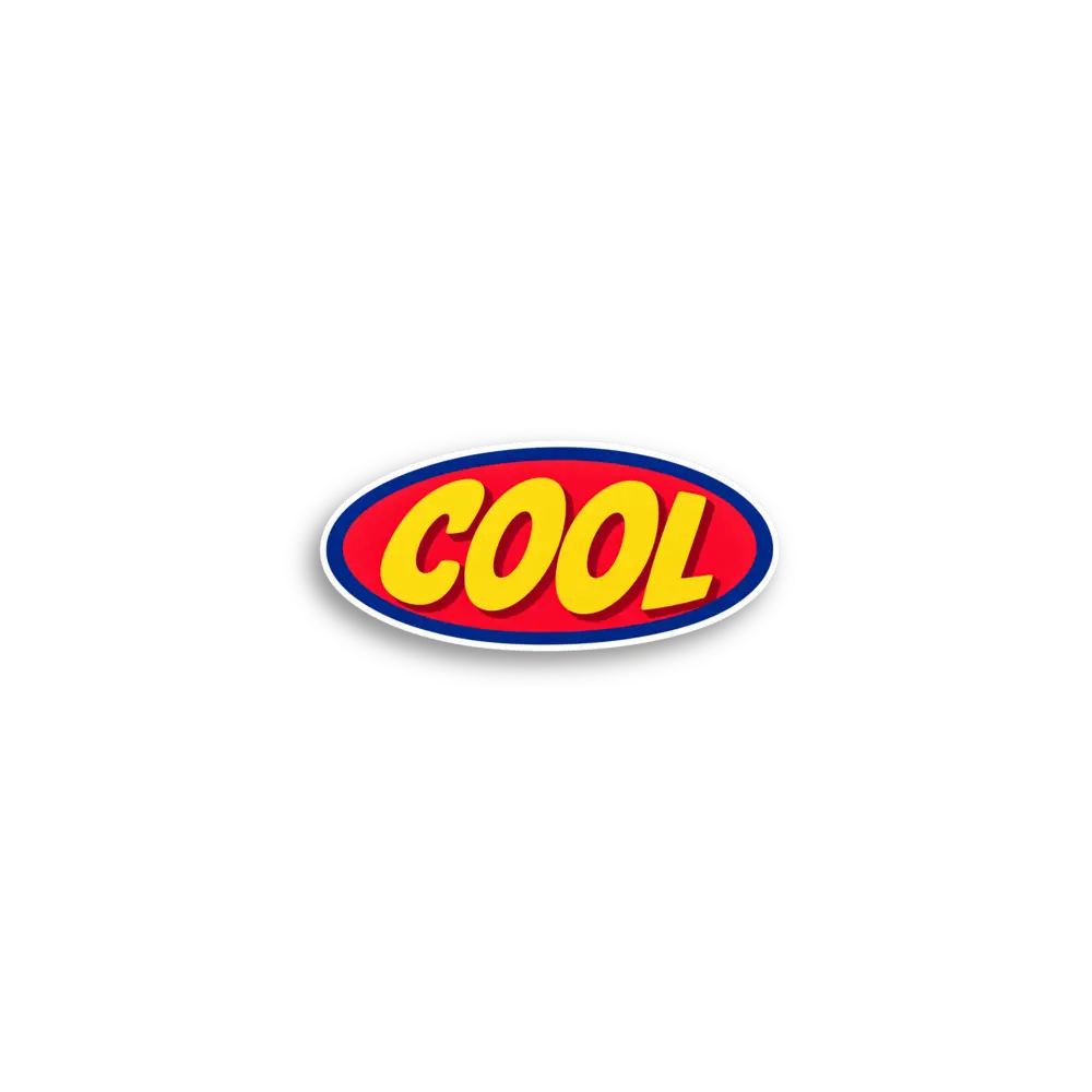 Cool Oval Sticker