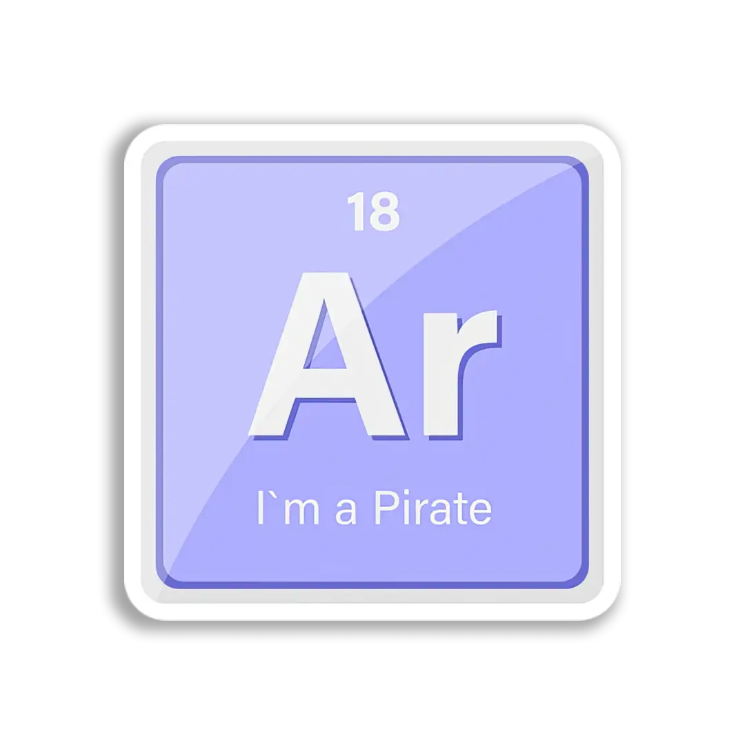 Argon Element Symbol Sticker