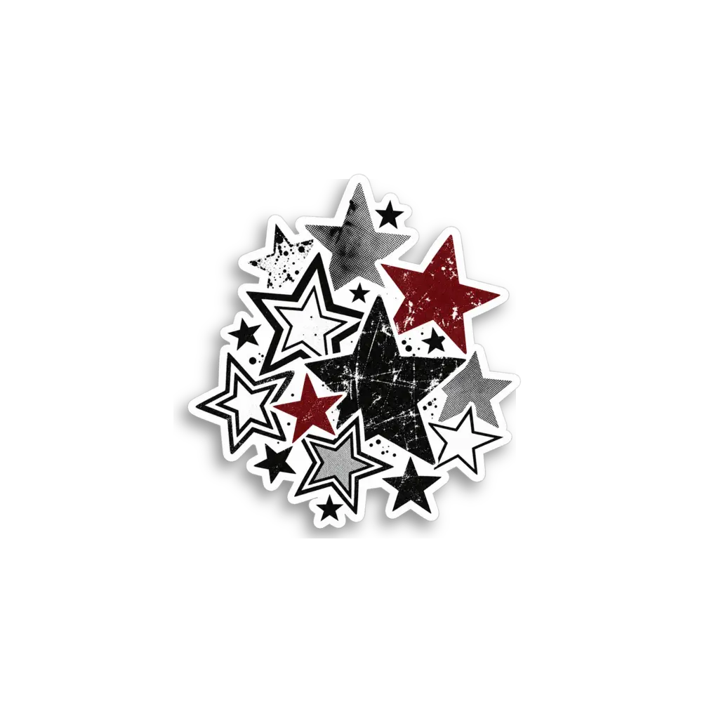 Black Star Cluster Sticker