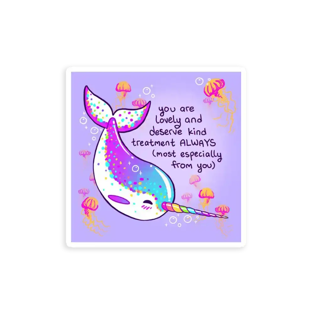 Du bist wunderbar Regenbogen-Sticker