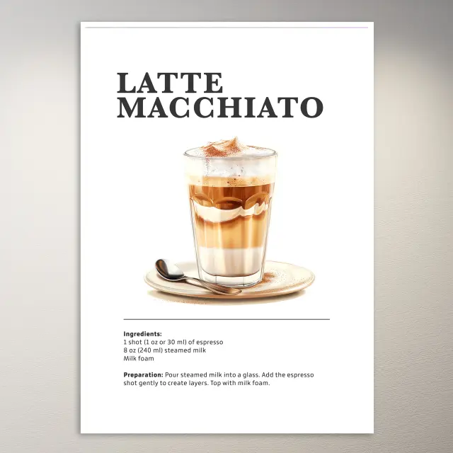 Latte Macchiato Drink Poster