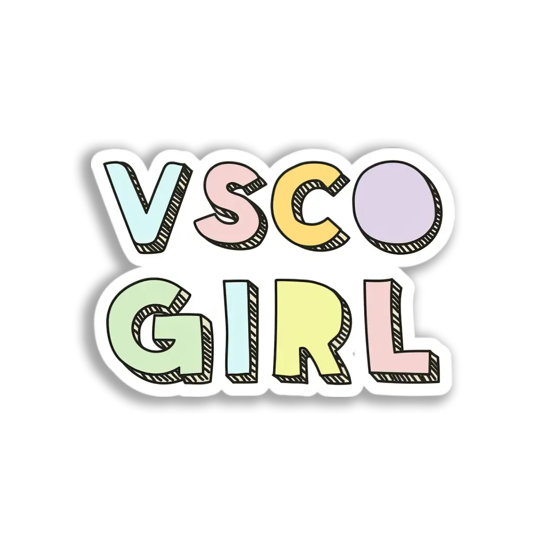 VSCO Girl Text-Sticker