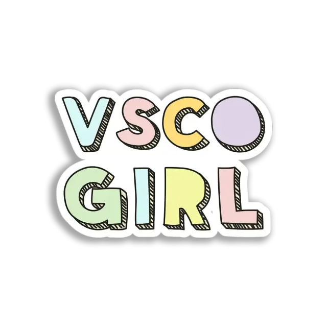 Pegatina de texto VSCO Girl