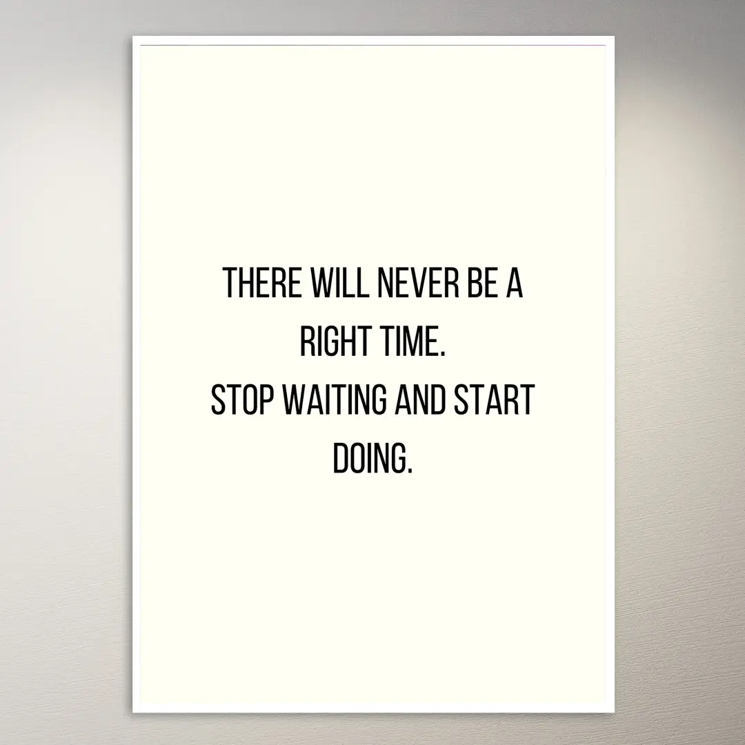 Wandposter mit Motivationsspruch