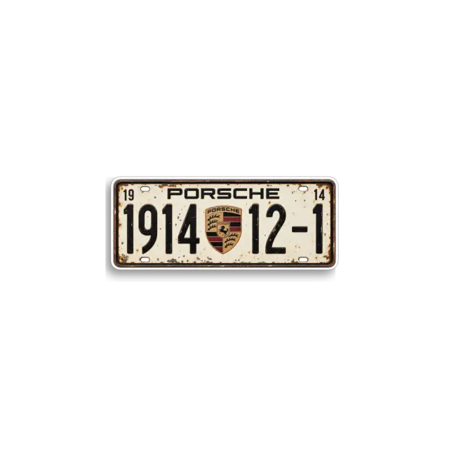 Porsche 1914 Plate Sticker