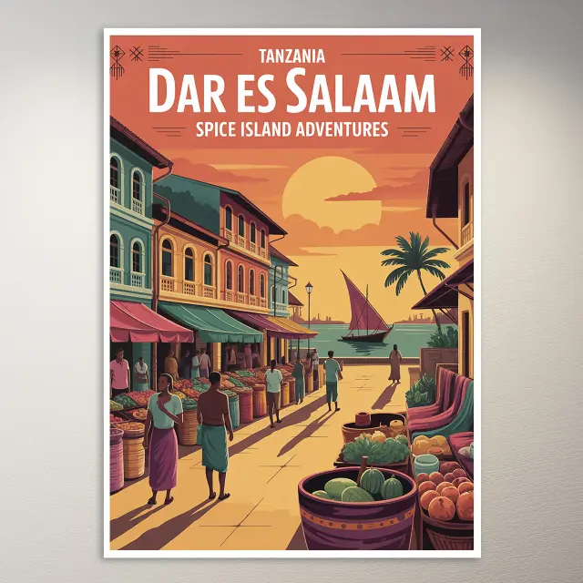 Dar es Salaam Travel Poster