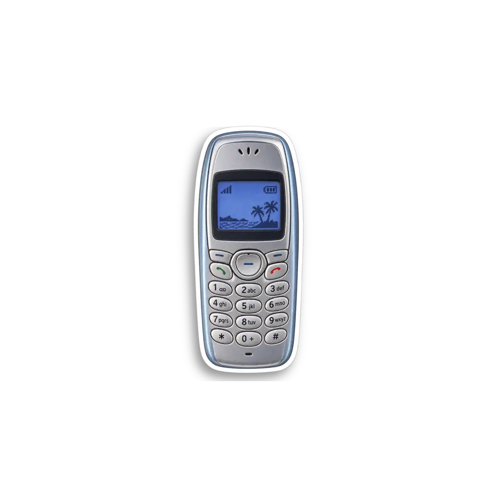 Blaues Telefon Sticker