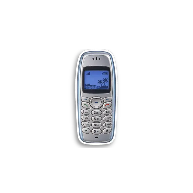 Pegatina de teléfono azul