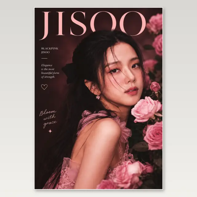 Jisoo Roses A4 Poster