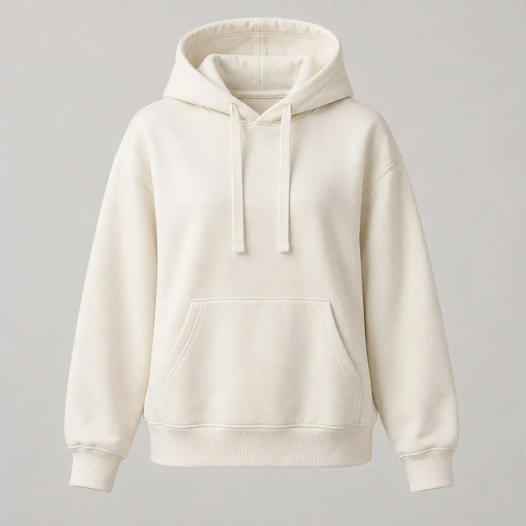 Mid-Levels Fleece Hoodie in Ivory