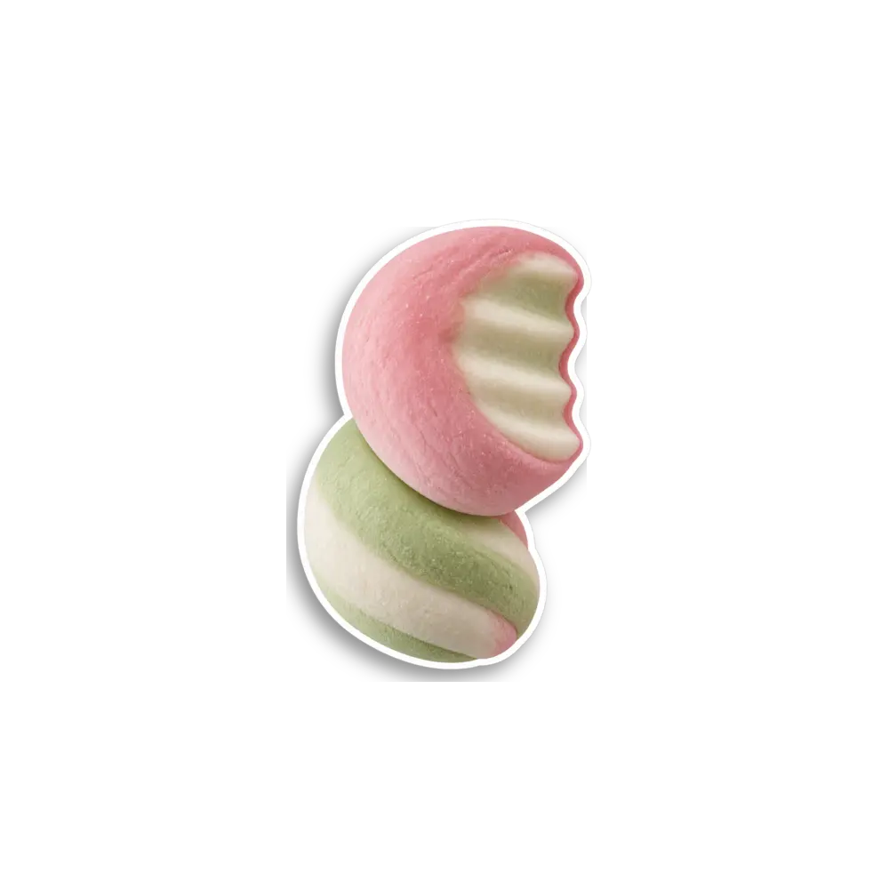 Rosa-grüner Marshmallow Sticker