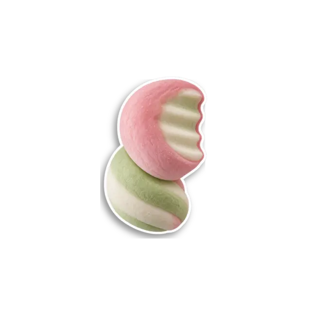 Rosa-grüner Marshmallow Sticker