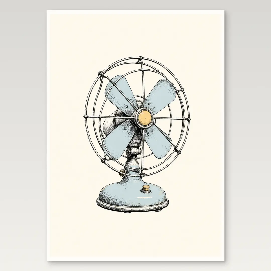 Tischventilator-Poster