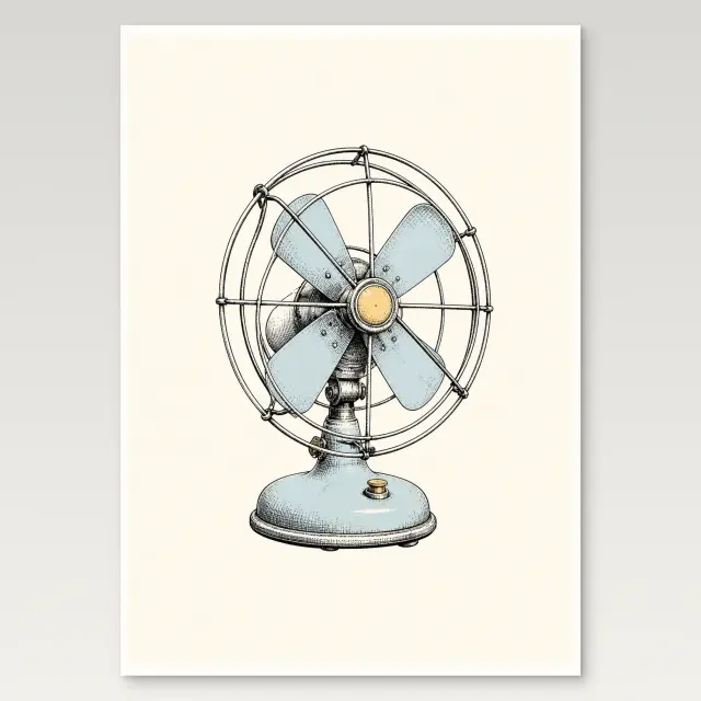 Desk Fan Poster